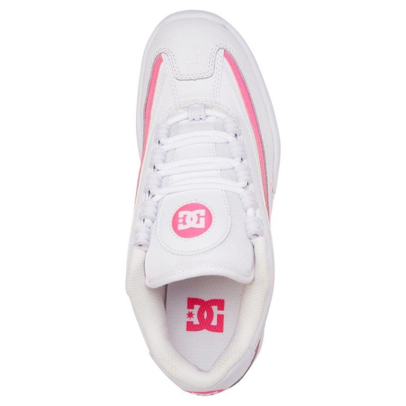 Chaussure DC Shoes Legacy Lite Cuir Blanche Rose Femme | QKH-6048041