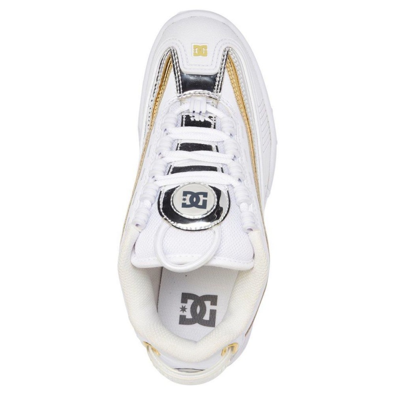 Chaussure DC Shoes Legacy OG Blanche Doré Femme | BEW-6056850