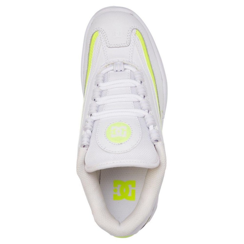 Chaussure DC Shoes Legacy Lite Cuir Blanche Jaune Femme | ICW-5554015