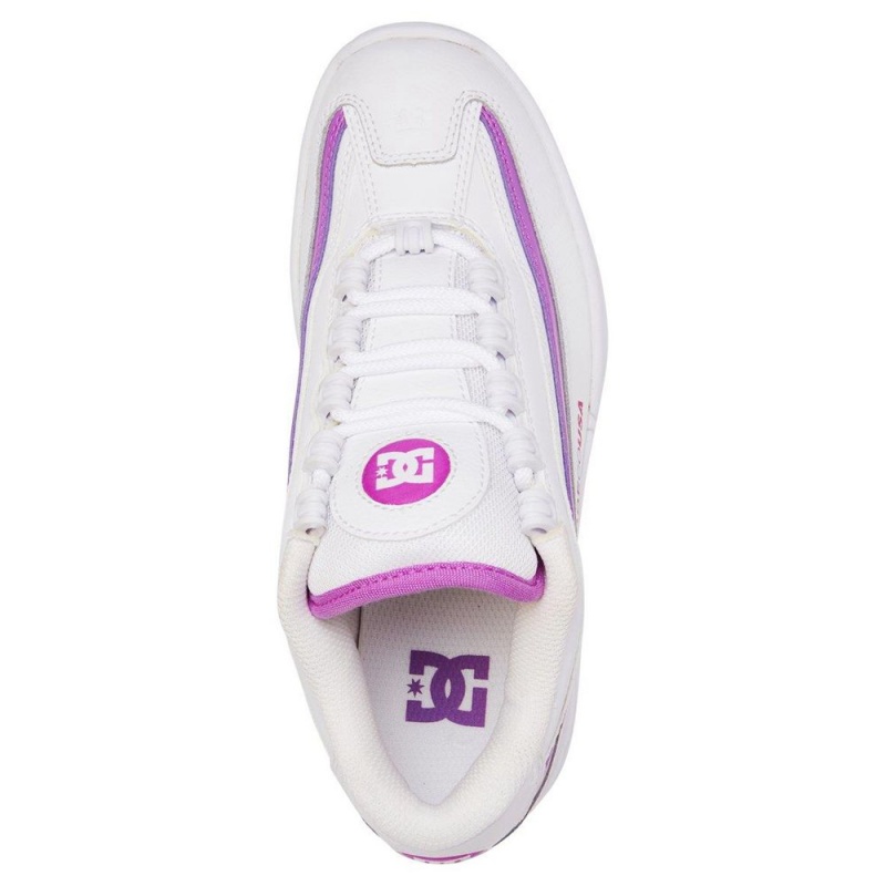 Chaussure DC Shoes Legacy Lite Cuir Blanche Violette Femme | MQI-3871550