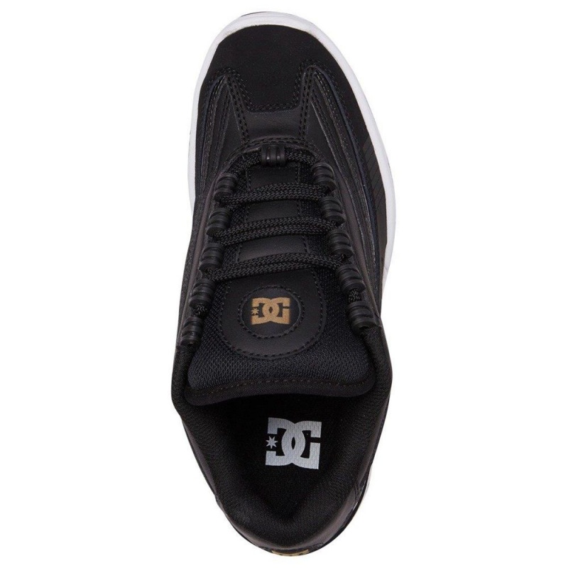 Chaussure DC Shoes Legacy Lite Cuir Noir Doré Femme | LEL-3325195