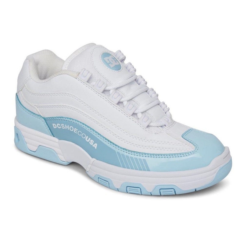 Chaussure DC Shoes Legacy Lite Blanche Bleu Femme | SUQ-0900447