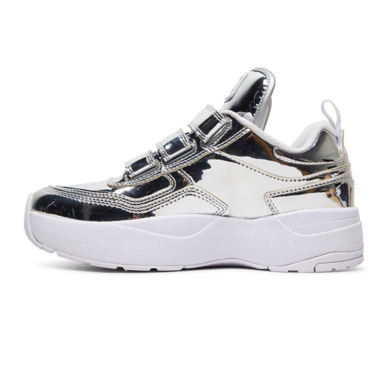 Chaussure DC Shoes E.Tribeka Plateforme V LE 3-Brides Argent Femme | QLN-3752110