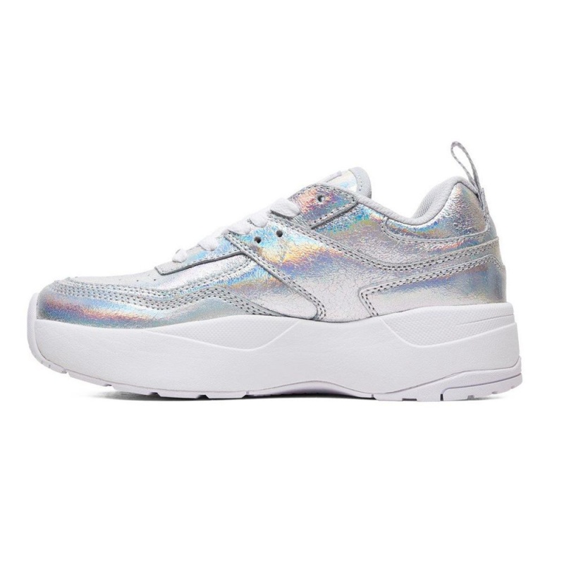 Chaussure DC Shoes E.Tribeka Plateforme SE Argent Femme | ZNY-9425111