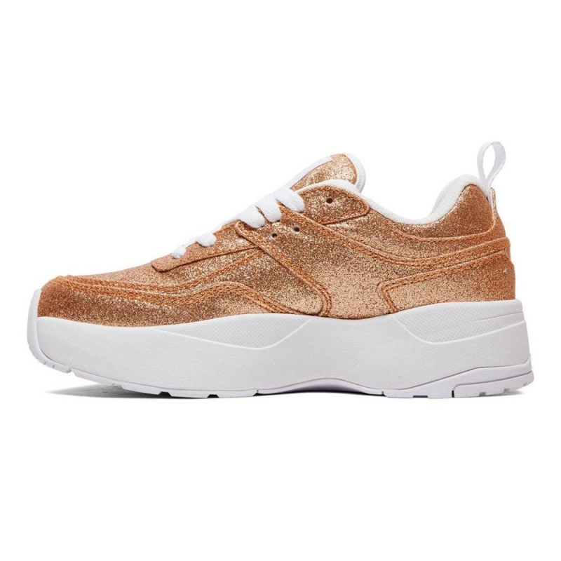 Chaussure DC Shoes E.Tribeka Plateforme Doré Femme | WUP-9415803