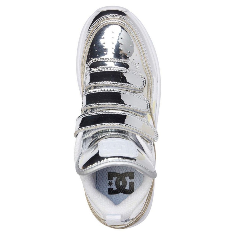 Chaussure DC Shoes E.Tribeka Plateforme V LE 3-Brides Argent Femme | QLN-3752110