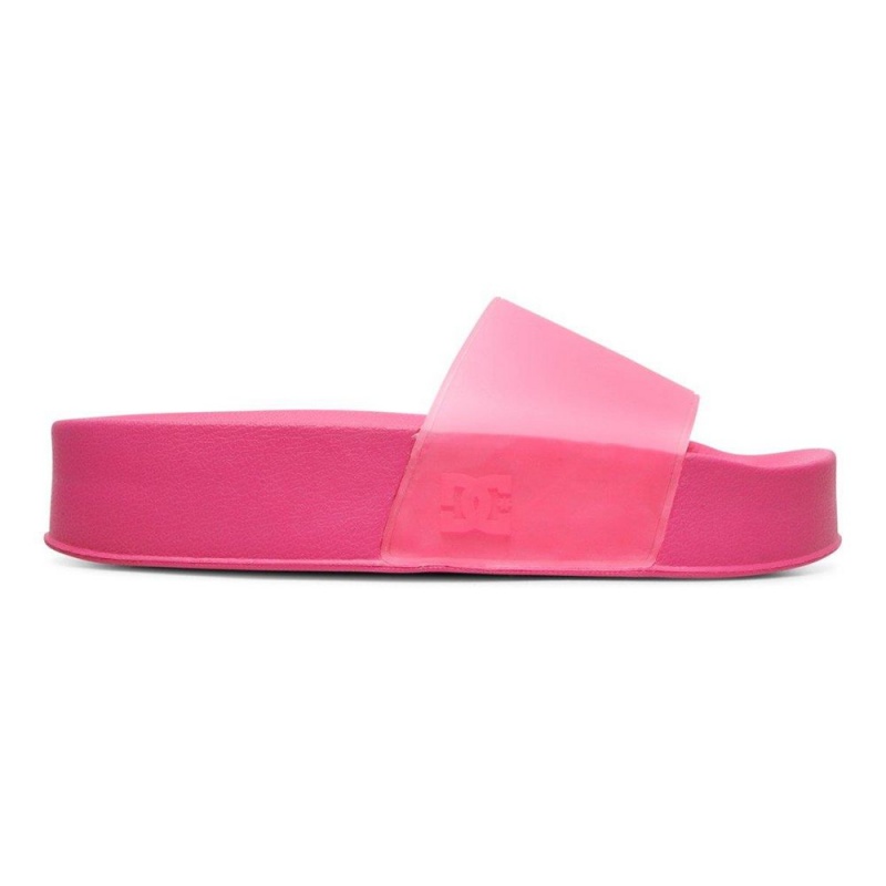 Claquette DC Shoes Plateforme Rose Femme | VAT-6392782