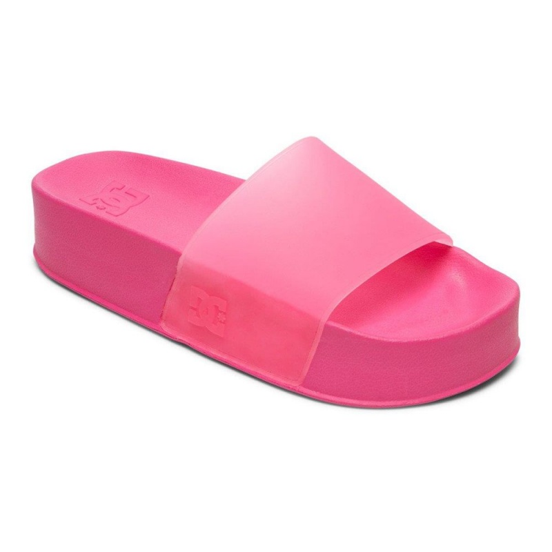 Claquette DC Shoes Plateforme Rose Femme | VAT-6392782