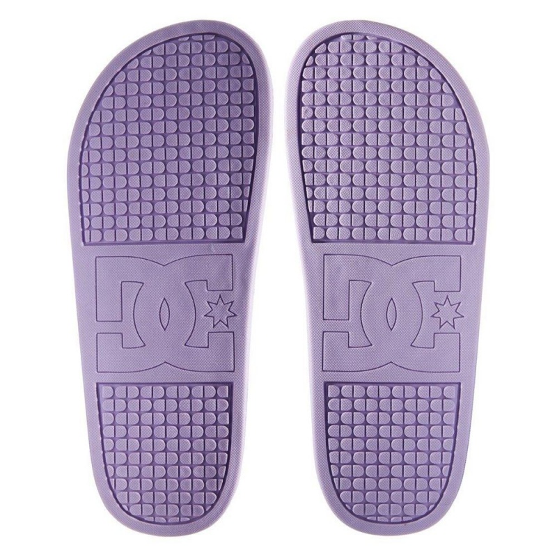 Claquette DC Shoes Plateforme Violette Blanche Femme | SZV-1427154