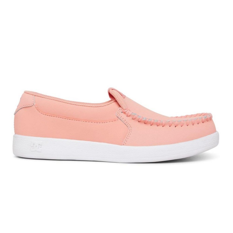 Chaussure DC Shoes Villain Cuir Rose Femme | AYI-7654212