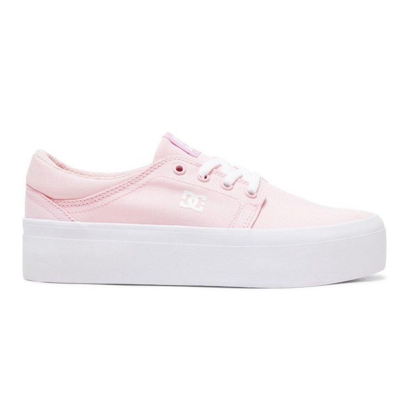 Chaussure DC Shoes Trase TX Plateforme Rose Femme | GUA-0891959