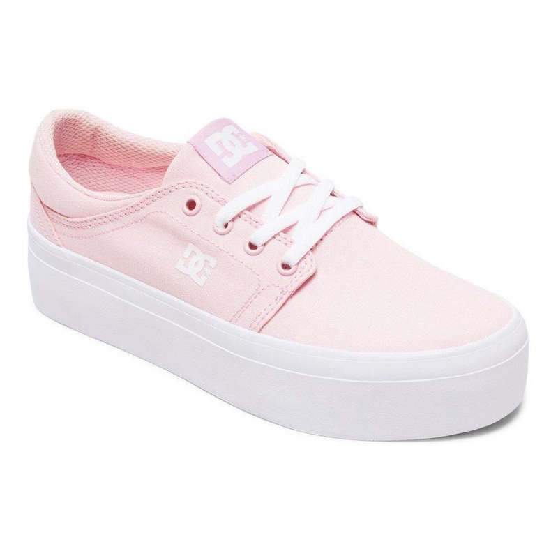 Chaussure DC Shoes Trase TX Plateforme Rose Femme | GUA-0891959