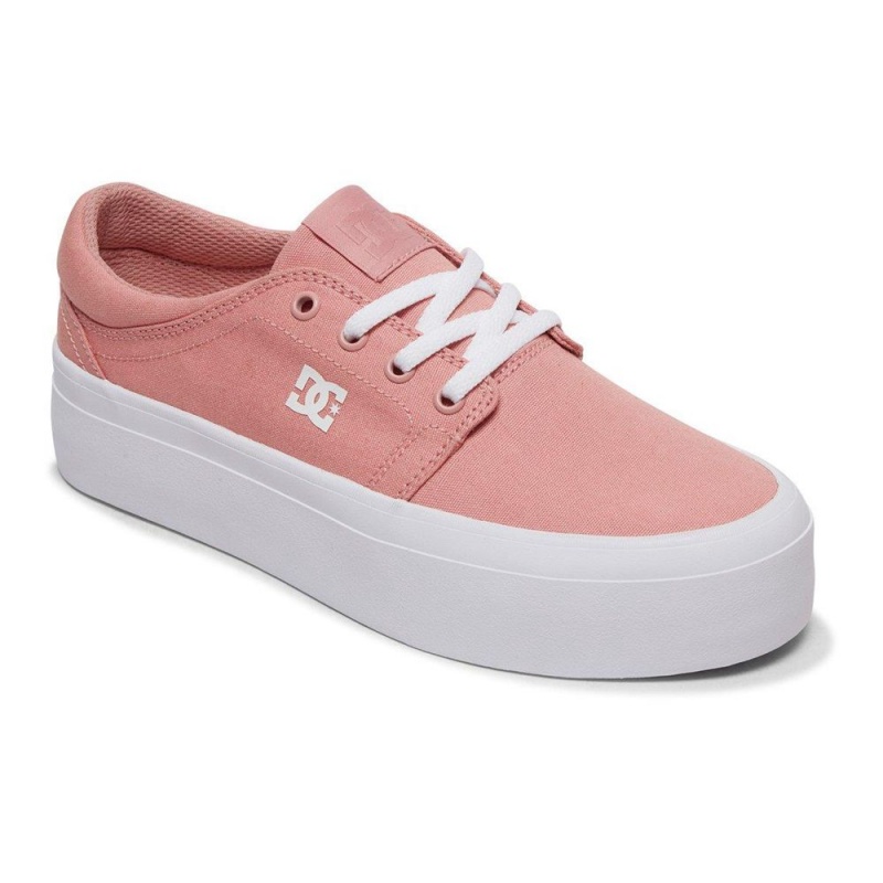 Chaussure DC Shoes Trase TX Plateforme Rose Femme | PVN-7261044