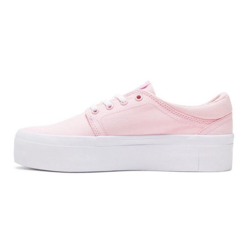 Chaussure DC Shoes Trase TX Plateforme Rose Femme | GUA-0891959