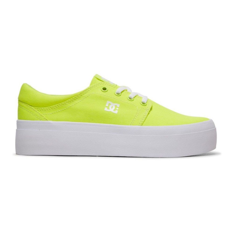 Chaussure DC Shoes Trase TX Plateforme Jaune Femme | TJS-8324609