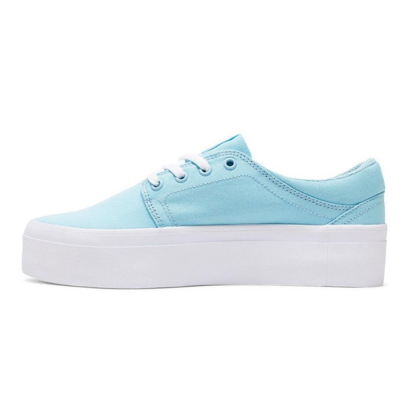 Chaussure DC Shoes Trase TX Plateforme Bleu Blanche Femme | RFC-2959387