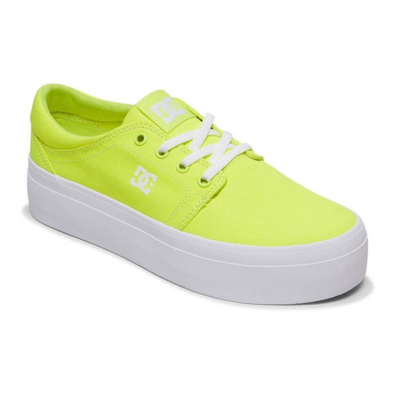 Chaussure DC Shoes Trase TX Plateforme Jaune Femme | TJS-8324609