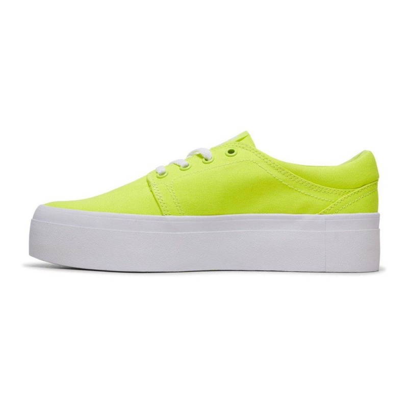 Chaussure DC Shoes Trase TX Plateforme Jaune Femme | TJS-8324609