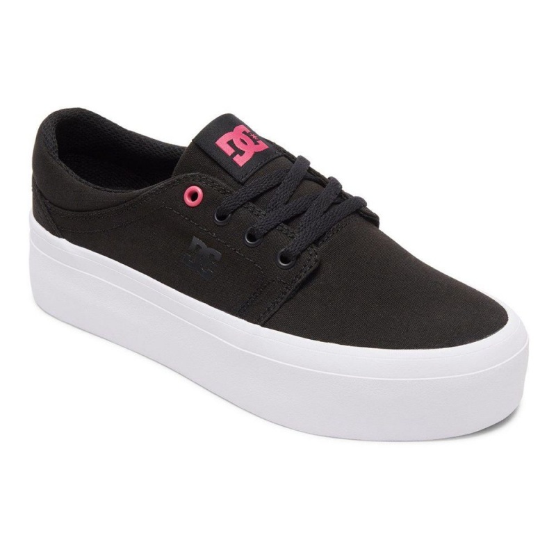 Chaussure DC Shoes Trase TX Plateforme Noir Rose Femme | MIZ-9544225