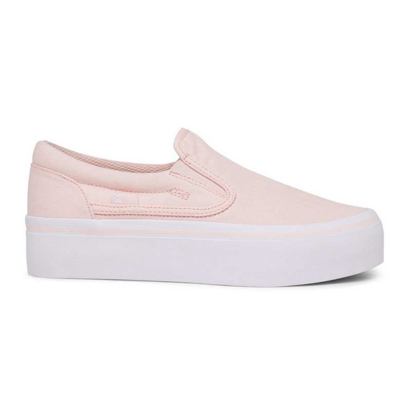 Chaussure DC Shoes Trase Slip Plateforme Slip-On High Rose Femme | FOA-7120012