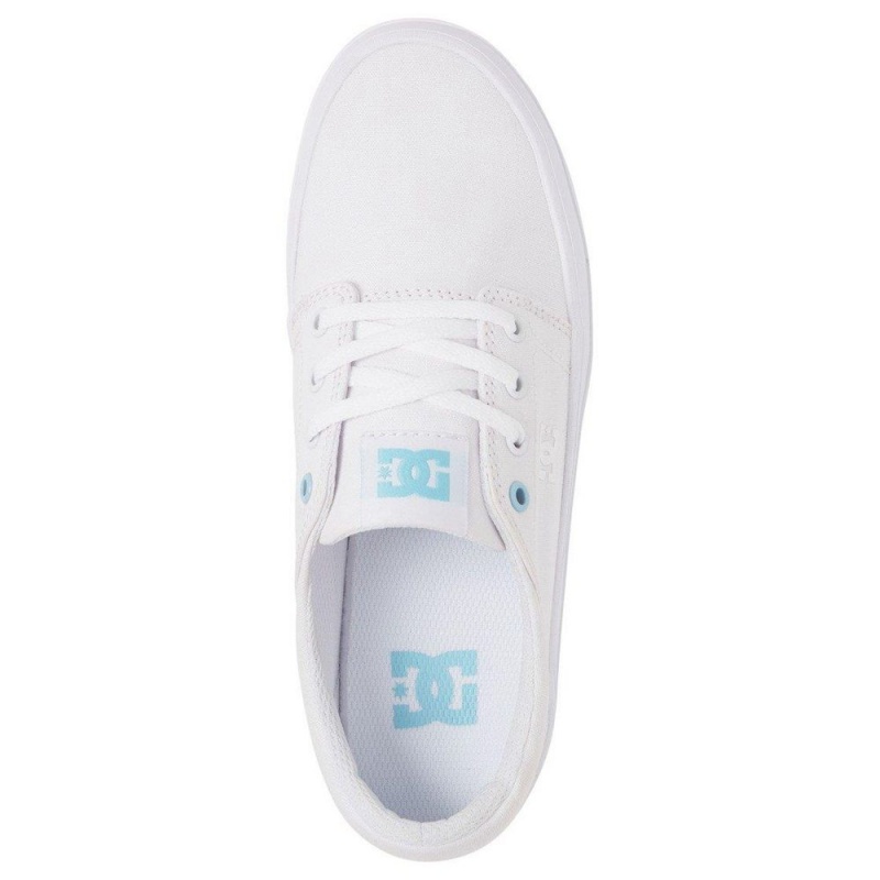 Chaussure DC Shoes Trase TX Plateforme Blanche Bleu Femme | SMQ-8365133