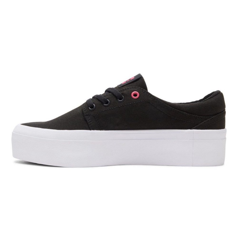 Chaussure DC Shoes Trase TX Plateforme Noir Rose Femme | MIZ-9544225