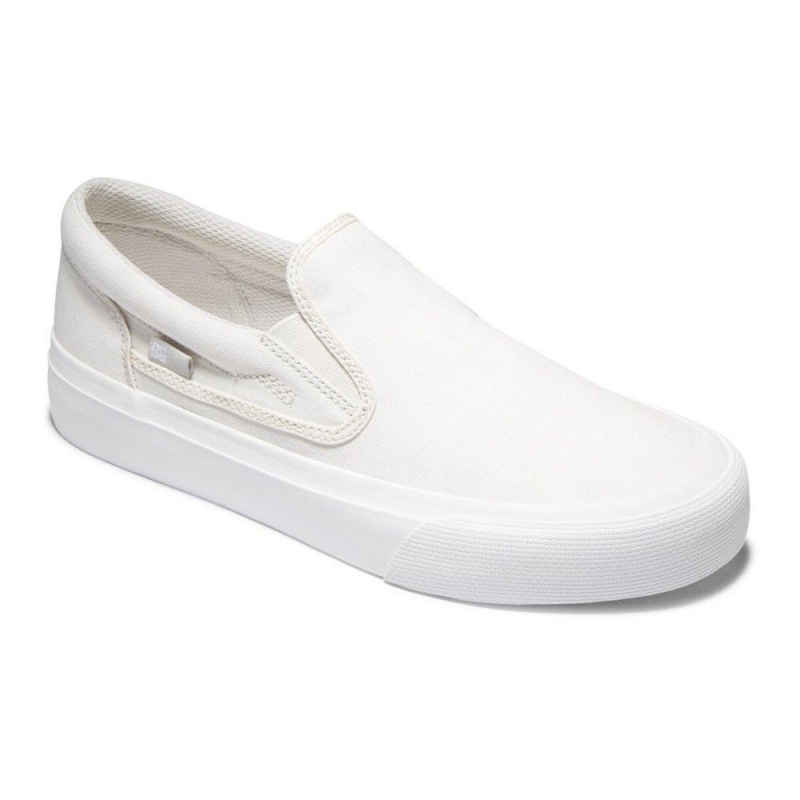 Chaussure DC Shoes Trase Slip Plateforme Slip-On Blanche Femme | XTK-8740124