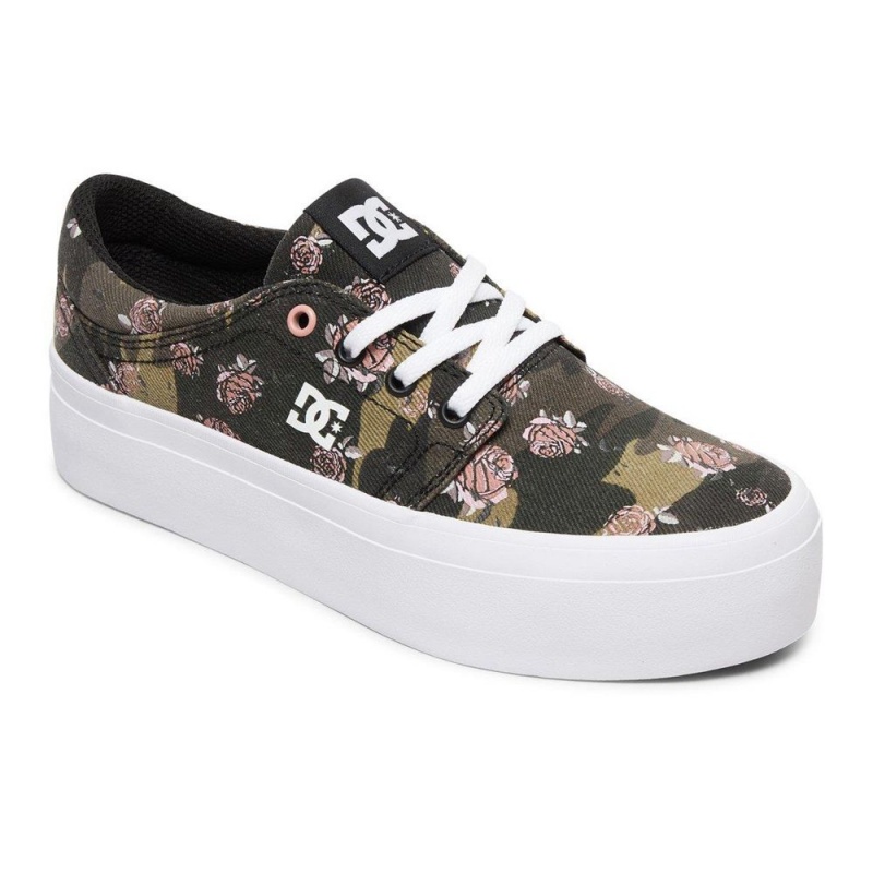 Chaussure DC Shoes Trase Plateforme TX SE Camouflage Rose Femme | CDF-8576701