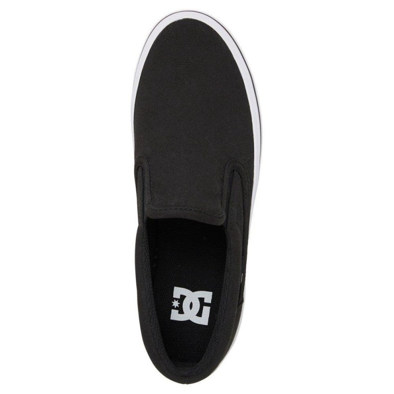 Chaussure DC Shoes Trase Slip Plateforme Slip-On Noir Blanche Femme | TGJ-1315205