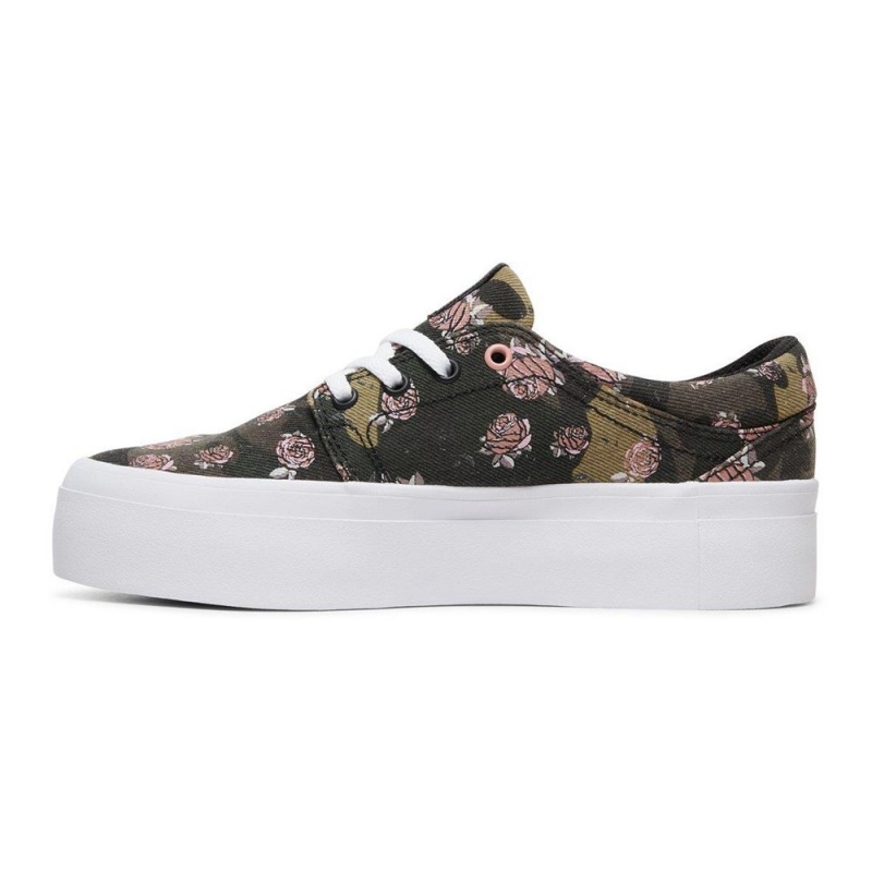 Chaussure DC Shoes Trase Plateforme TX SE Camouflage Rose Femme | CDF-8576701