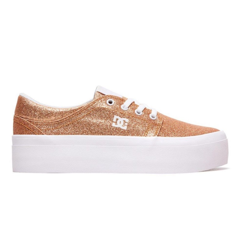 Chaussure DC Shoes Trase Plateforme Doré Femme | LEK-6174166