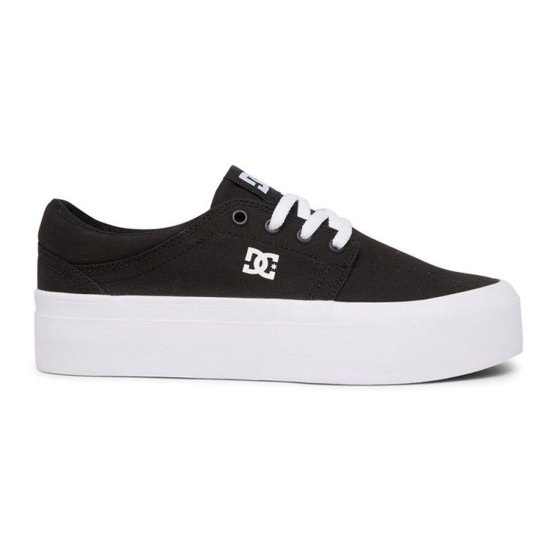 Chaussure DC Shoes Trase Plateforme Noir Blanche Femme | HXX-4327860