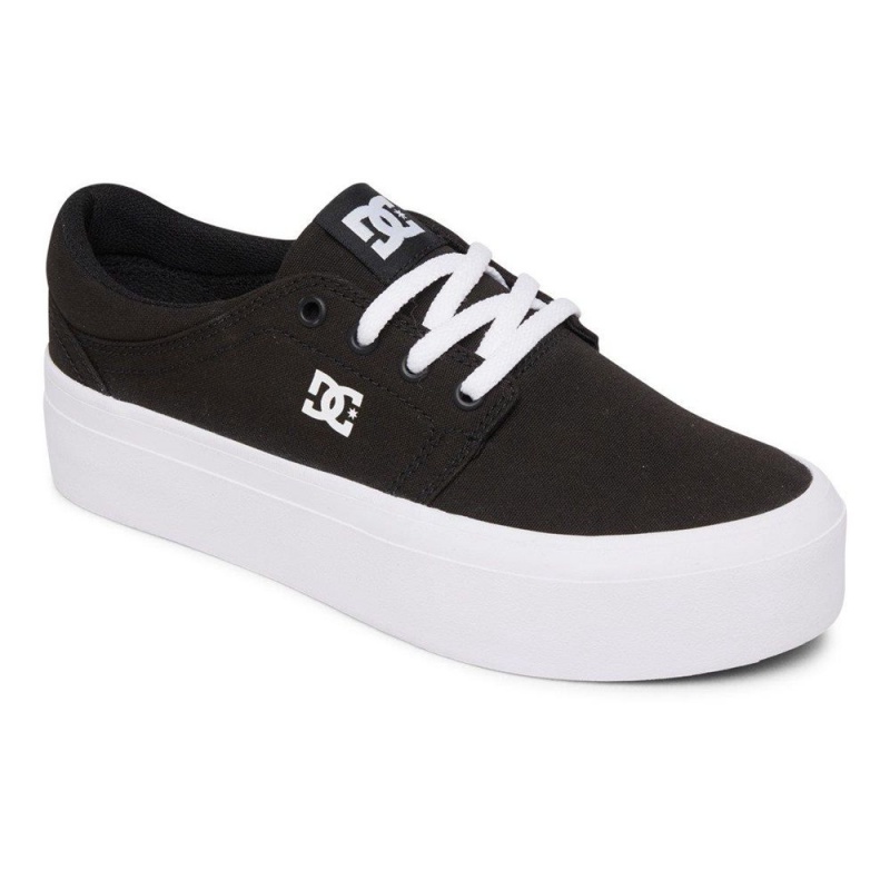 Chaussure DC Shoes Trase Plateforme Noir Blanche Femme | HXX-4327860