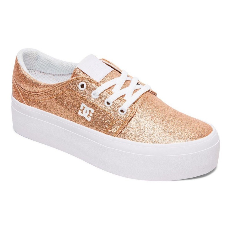 Chaussure DC Shoes Trase Plateforme Doré Femme | LEK-6174166