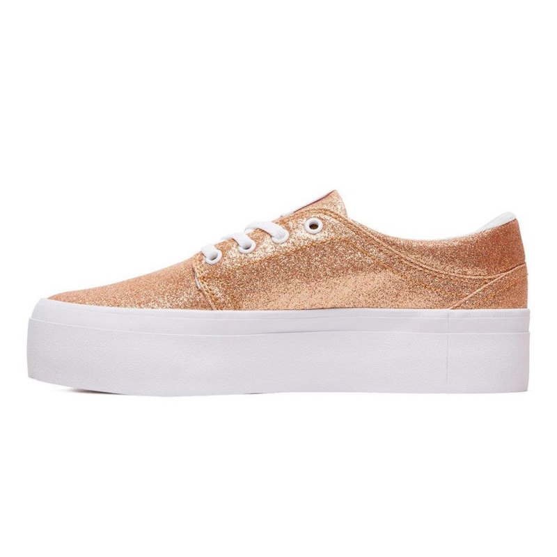 Chaussure DC Shoes Trase Plateforme Doré Femme | LEK-6174166