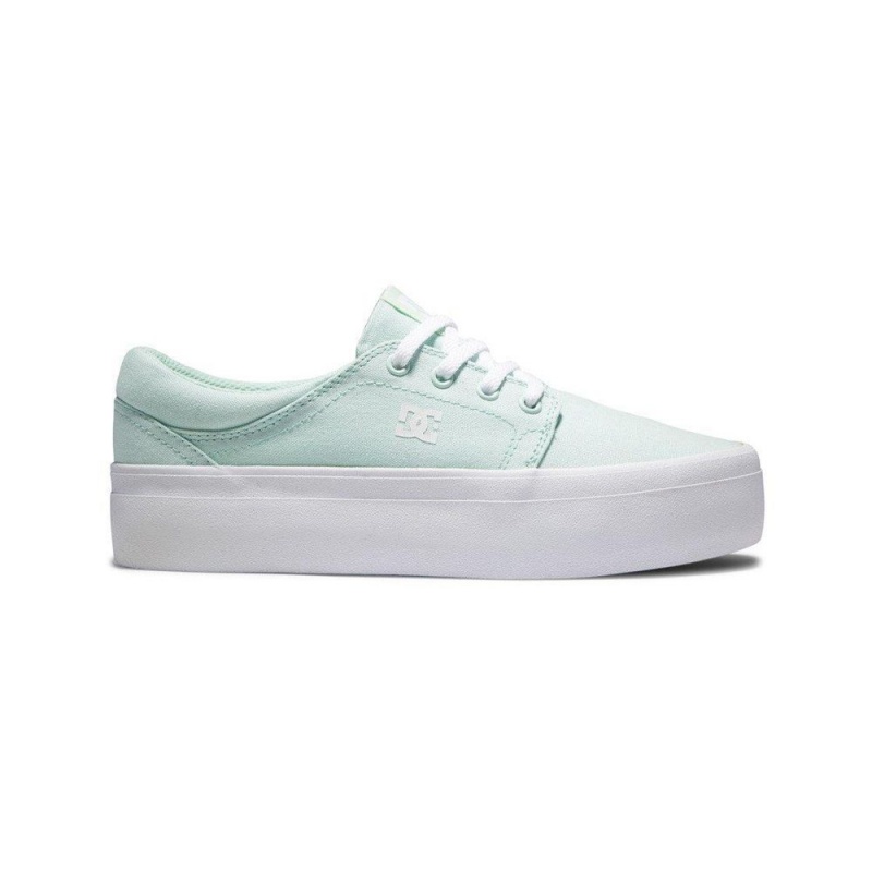 Chaussure DC Shoes Trase Flatform Vert Femme | VAS-4176976