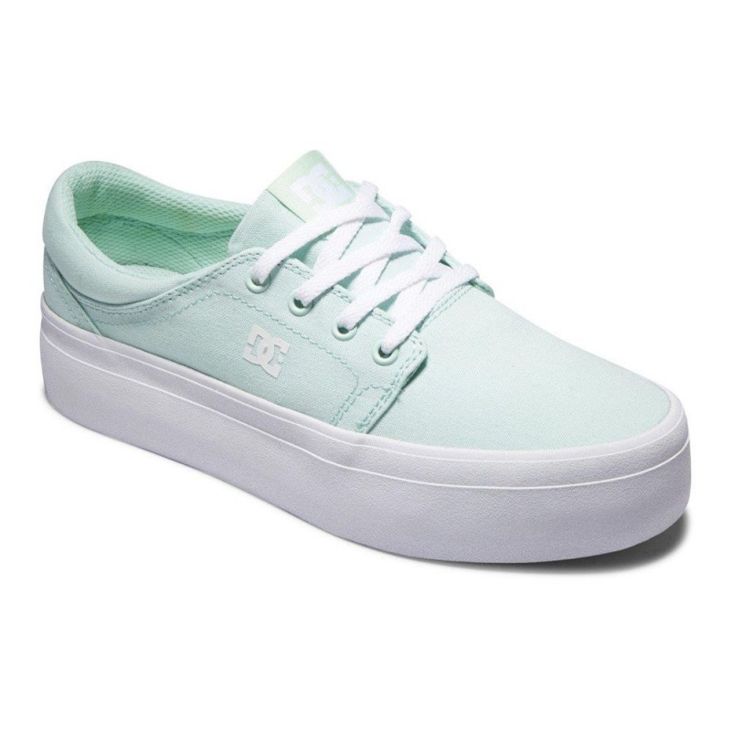 Chaussure DC Shoes Trase Flatform Vert Femme | VAS-4176976