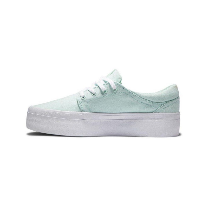 Chaussure DC Shoes Trase Flatform Vert Femme | VAS-4176976