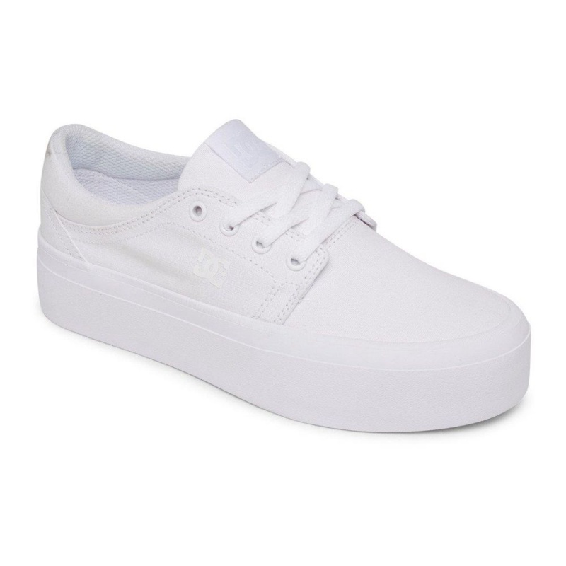 Chaussure DC Shoes Trase Flatform Blanche Femme | FNY-2500718