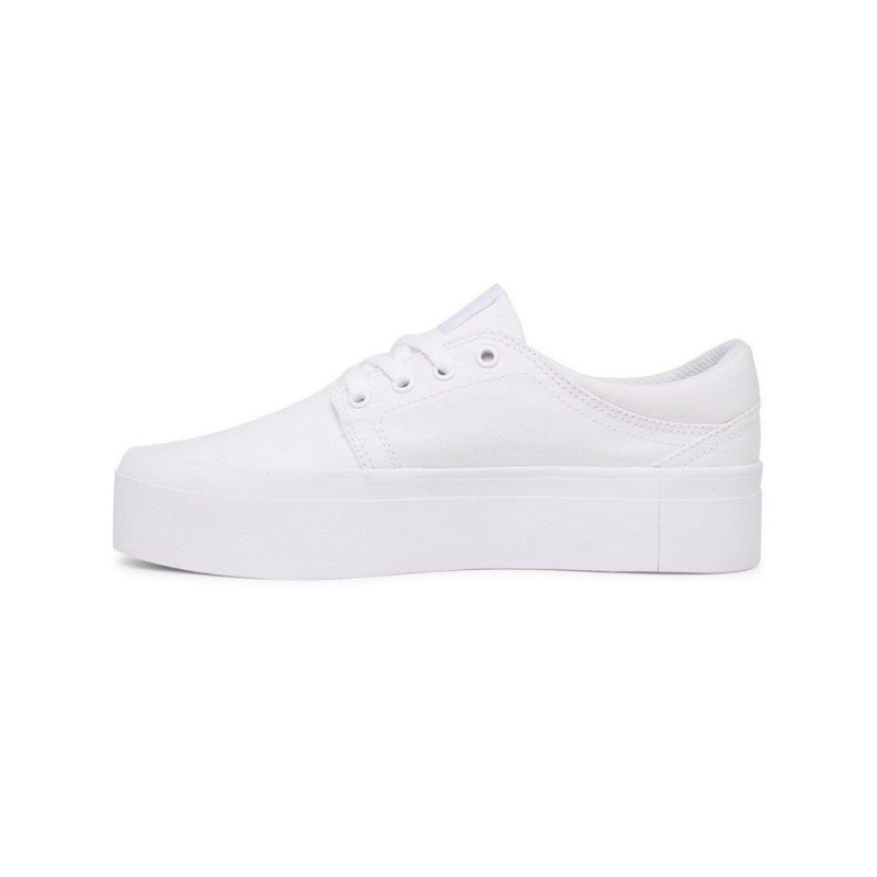 Chaussure DC Shoes Trase Flatform Blanche Femme | FNY-2500718