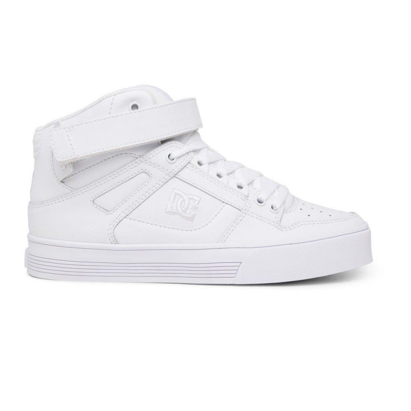 Chaussure DC Shoes Pure High-Top V High-Top Cuir Blanche Femme | SVH-5963041