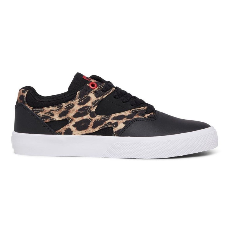 Chaussure DC Shoes Kalis Vulc Noir Leopard Femme | FQC-3458984