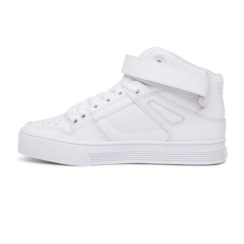 Chaussure DC Shoes Pure High-Top V High-Top Cuir Blanche Femme | SVH-5963041