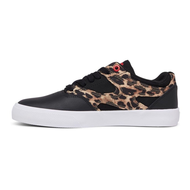 Chaussure DC Shoes Kalis Vulc Noir Leopard Femme | FQC-3458984