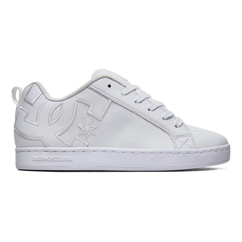 Chaussure DC Shoes Court Graffik Blanche Femme | UQT-2023696