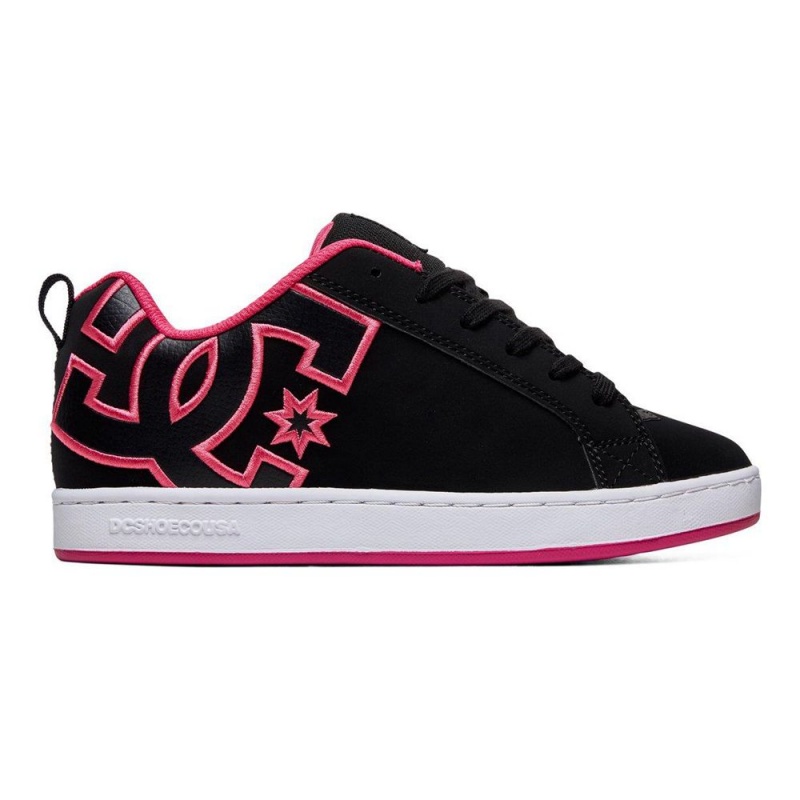 Chaussure DC Shoes Court Graffik Noir Rose Femme | UHS-5492540