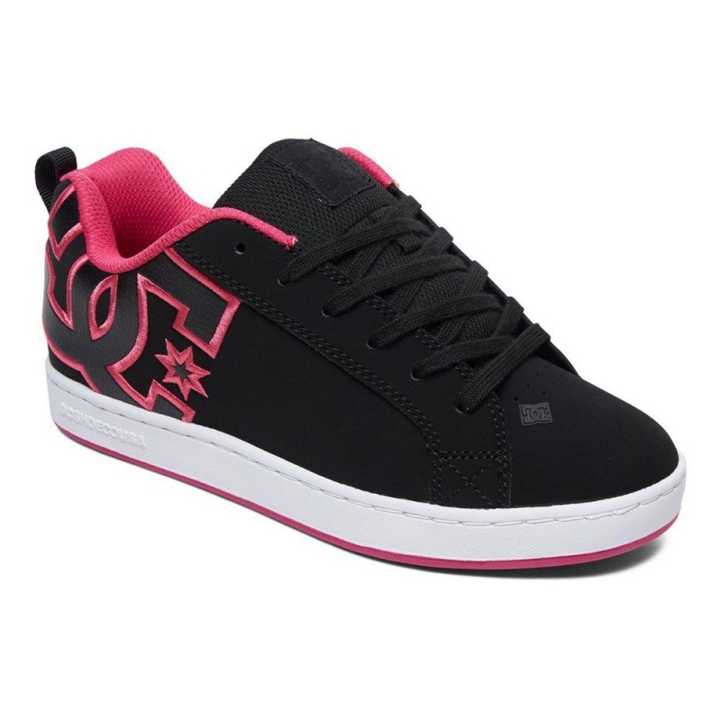 Chaussure DC Shoes Court Graffik Noir Rose Femme | UHS-5492540