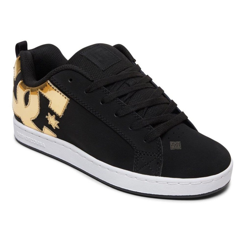 Chaussure DC Shoes Court Graffik Noir Doré Femme | QUQ-9848217