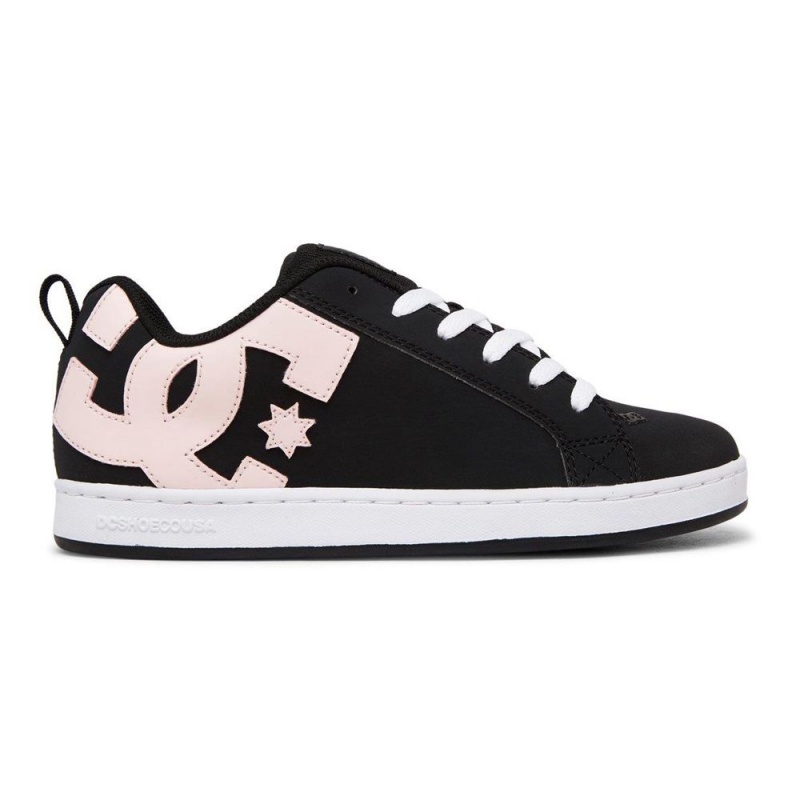 Chaussure DC Shoes Court Graffik Noir Rose Femme | YMC-5822332