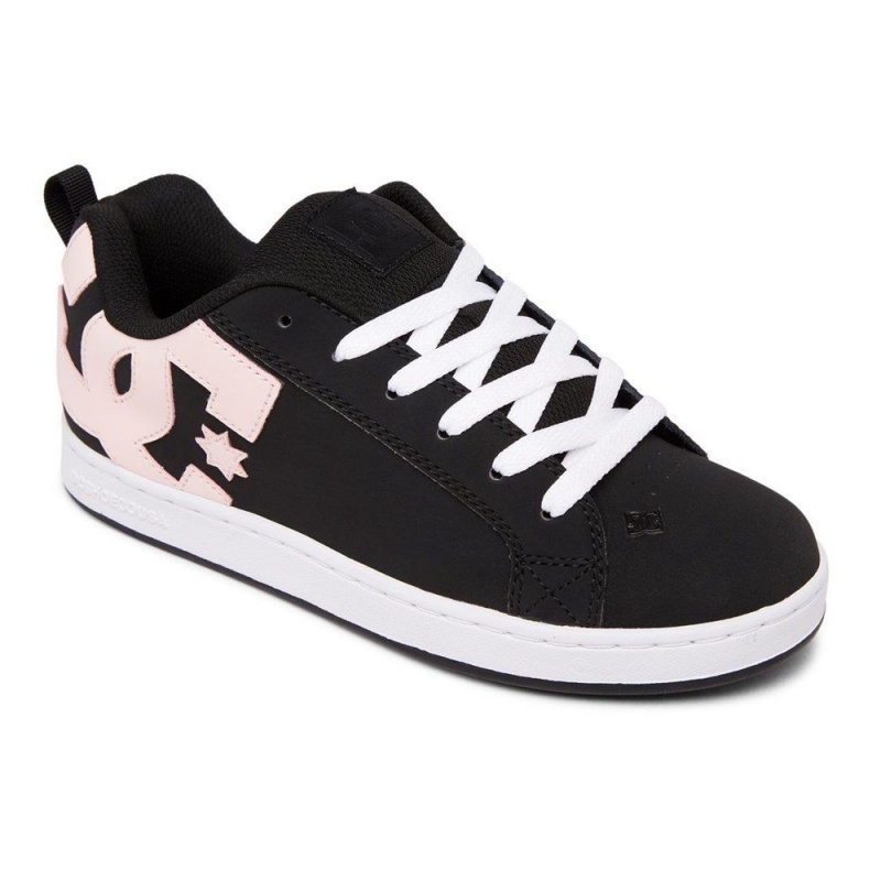 Chaussure DC Shoes Court Graffik Noir Rose Femme | YMC-5822332